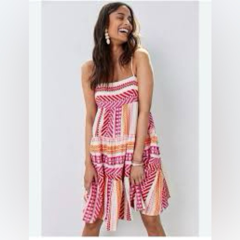 Anthropologie x Devotion Twins Lilou Multi Dress size medium western boho hippie